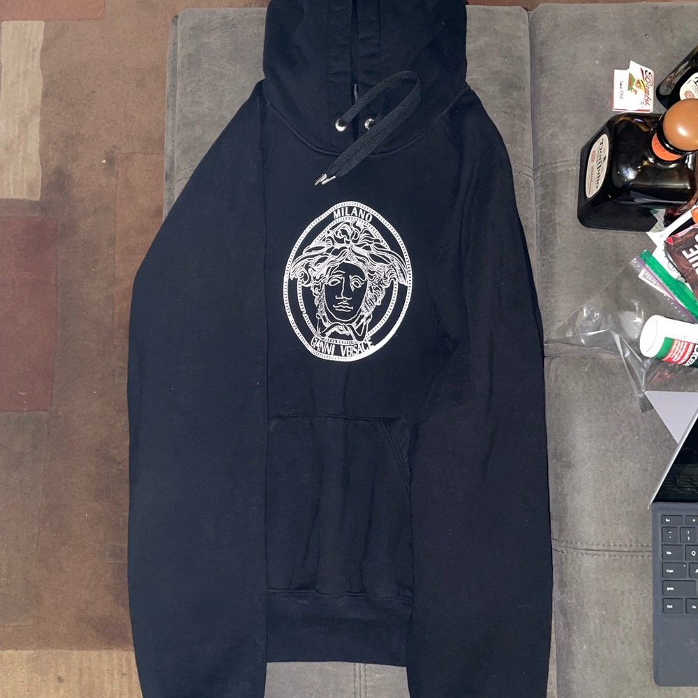Versace Black Medusa Graphic Hoodie